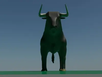 Fighting Bull 3D model Low-poly 3D model