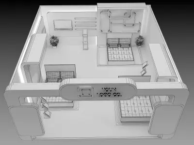 Booth Exhibition Stand a412b 3D model