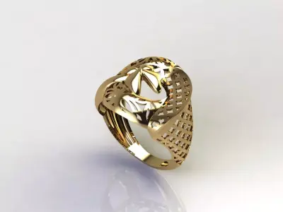 Fancy Womens Rings Plain Rings Ready STL 3DM Models Rings 3D print model 50