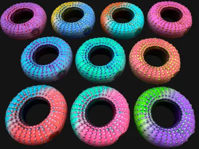 Chew Toy for Pets Dogs Cats Gnawing Ring  Low-poly 3D model