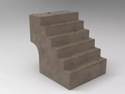 Shiny Staircase Low-poly 3D model