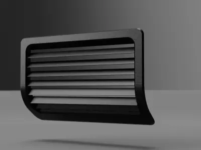 Curved Bumper Ventilation Grill - Auto Tuning  3D STL File 3D print model