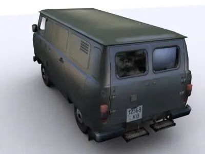 UAZ 452 Low-poly 3D model