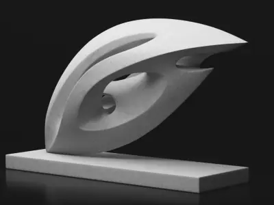 Modern abstract sculpture 021 3D model