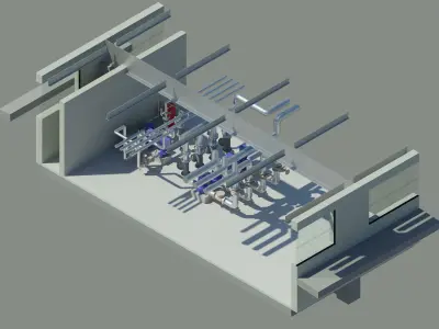 Cold Source of Airport Revit Model 3D model