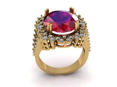 ruby wedding ring 3D print model
