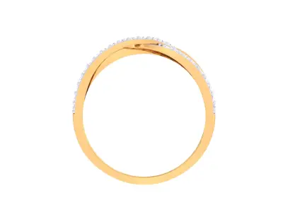 Diamond Infinity Loop Ring 3D Model - Intertwined Crossover Band Free 3D print model