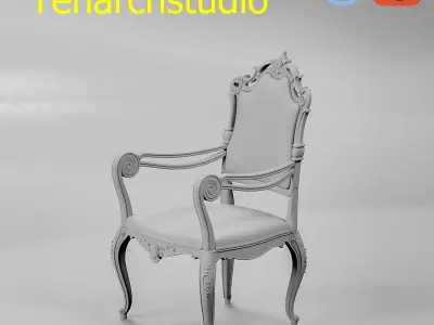 tenarchstudio Asnaghi Robert Armchair Vraycorona renderready  3D model