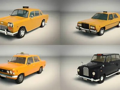 Low Poly Taxi Pack