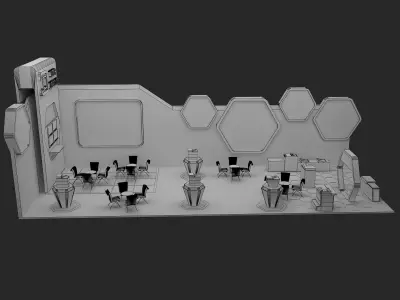 Booth Exhibition Stand a465a 3D model