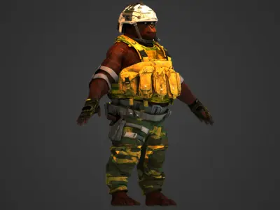Gorilla Warfare - Soldier Ape 3D model