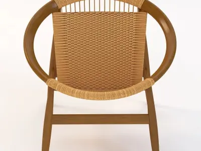 Danish Modern Ringstol Chair By Illum Wikkelso 3D model