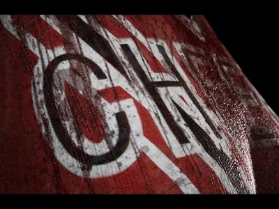 Zombie - Starved Female - Cheerleader Low-poly 3D model