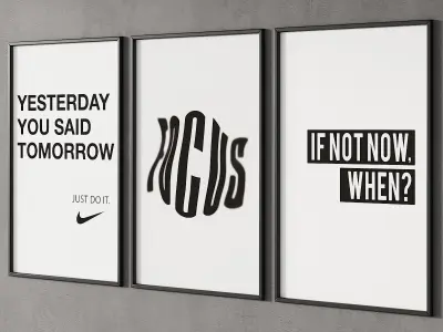 257 frame models 02 motivational posters 01 3D model