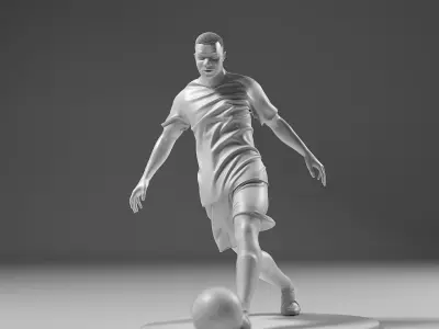 Footballer 05 Footstrike 04 Stl 3D print model