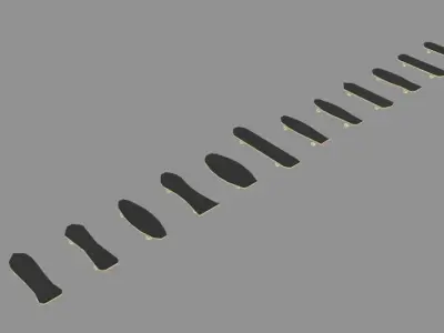 skateboard models Free low-poly 3D model