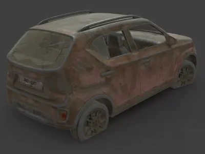 Abandoned Car - Suzuki Ignis 2021 Low-poly 3D model