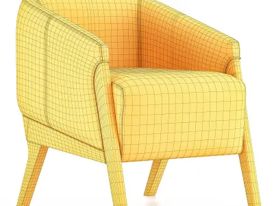 Abra Armchair Low-poly 3D model