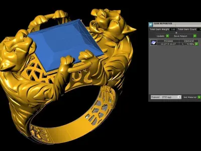 panther ring 3D print model