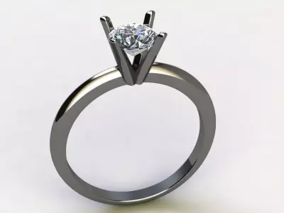 Solitaire Ring 3D print model