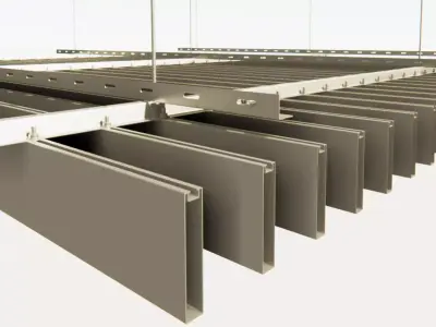 BIM-GC-Baffle Extrusion Suspended Ceiling       -From Architect- 3D model