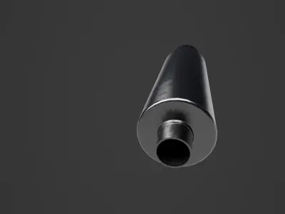 Car Sport Exhaust 2 Low-poly 3D model