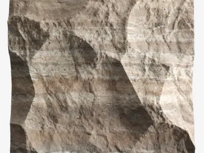 466-RockPanel piece of rock 3D model