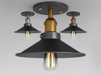 retro semi flush 3D model