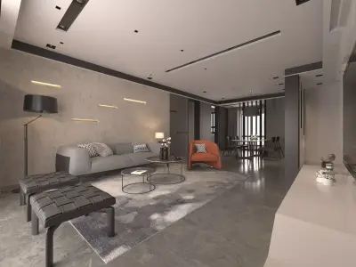 Modern Style Livingroom Design 3D model