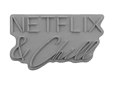 Netflix and Chill Neon Sign 3D model