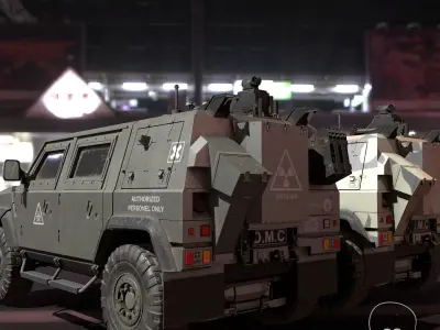 IVECO CRISTANINI 4X4 Low-poly 3D model