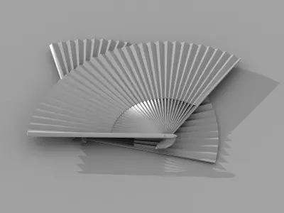 Traditional Japanese Fan 3D model