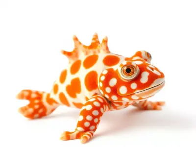 Spotted Orange Frog model pack Low-poly 3D model