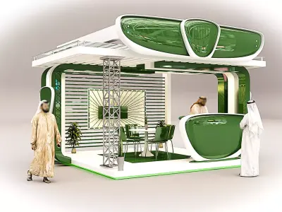 stand exhibition design in uae 3D model