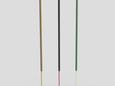 Incense Stick Low-poly 3D model
