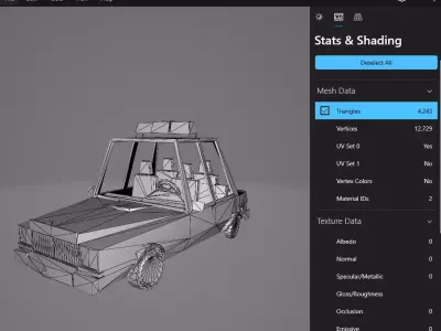 Low Poly Police Car Stylized 3D Model Low-poly 3D model