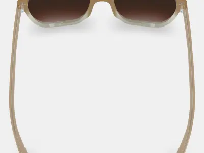 Willetta Sunglasses in Chai Crystal Fade 3D model