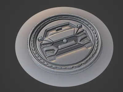 Car Medallion 3D print model 2