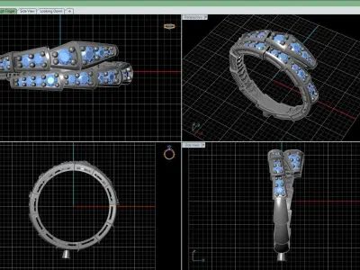 Tried Fusion Snake Ring 3D print model