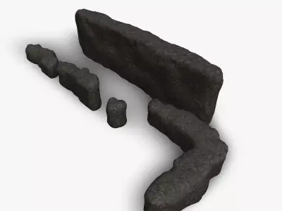 Cave Walls 4 - Base Free low-poly 3D model