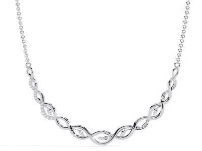 Diamond Necklace 360 animation renders 3dm stl details 3D print model