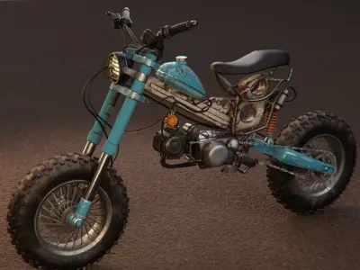 Honda Cub c70 Apocalypse Mod kaharu 3D model