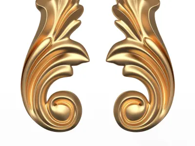 Carved Decoration CNC 06 Low-poly 3D model