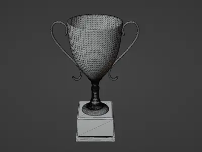 Gold Trophy Low-poly 3D model