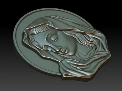 Virgin Mary 17 3D print model