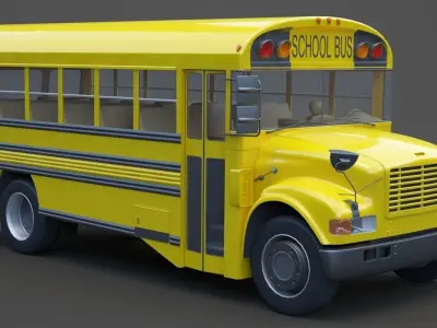 School Bus 01 3D model