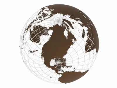 Globe News Skeleton Cafe Noir Color 3D model