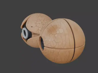Walnut Shell Camera Two Model Pack Decorative Tech 3D Model 3D model