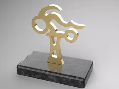 Printable Motorcycle Trophy 3D print model