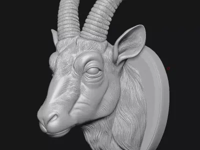 goat sculpture 3D print model